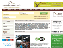 Tablet Screenshot of equinetrader.co.nz